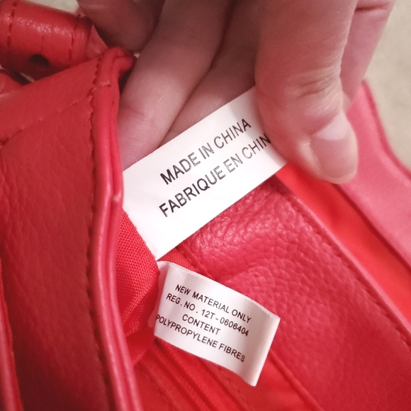 Danier Leather bright coral pink small shoulder crossbody handbag bag pebble - Picture 13 of 16